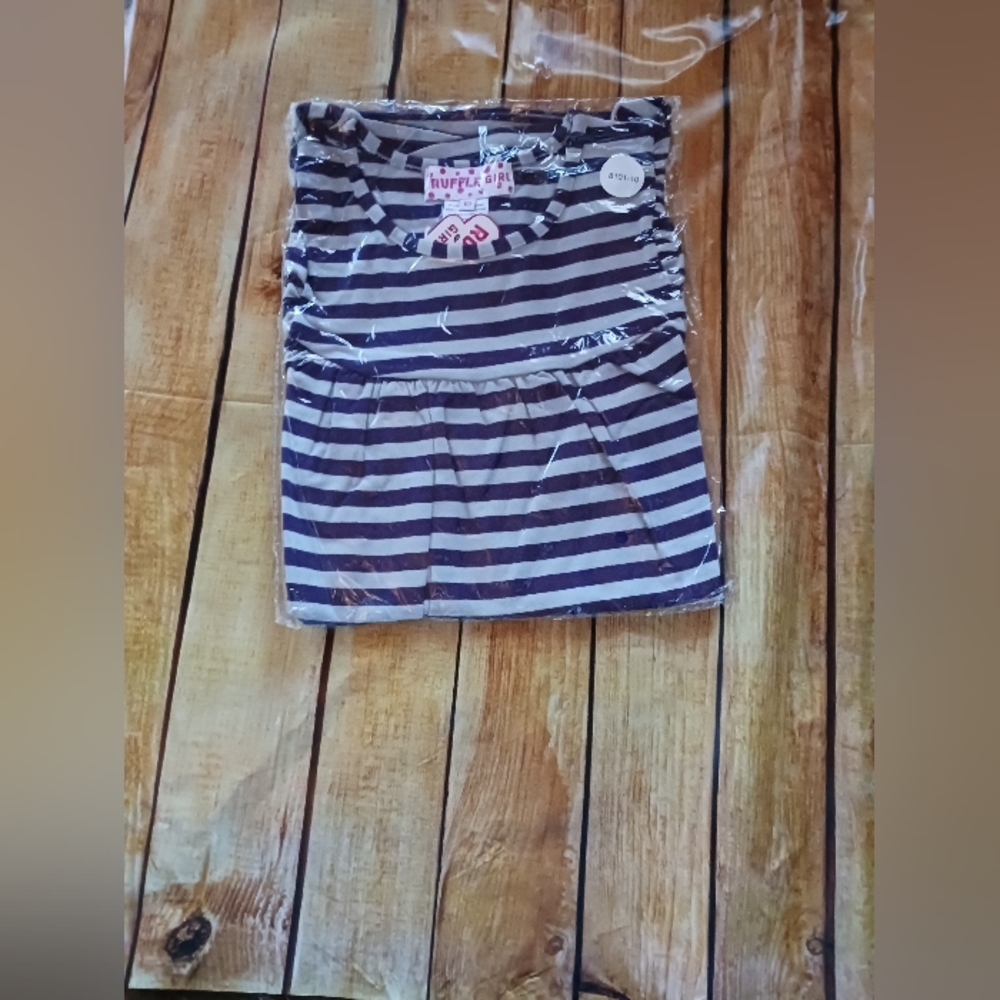 Striped Purple and Gray Dress